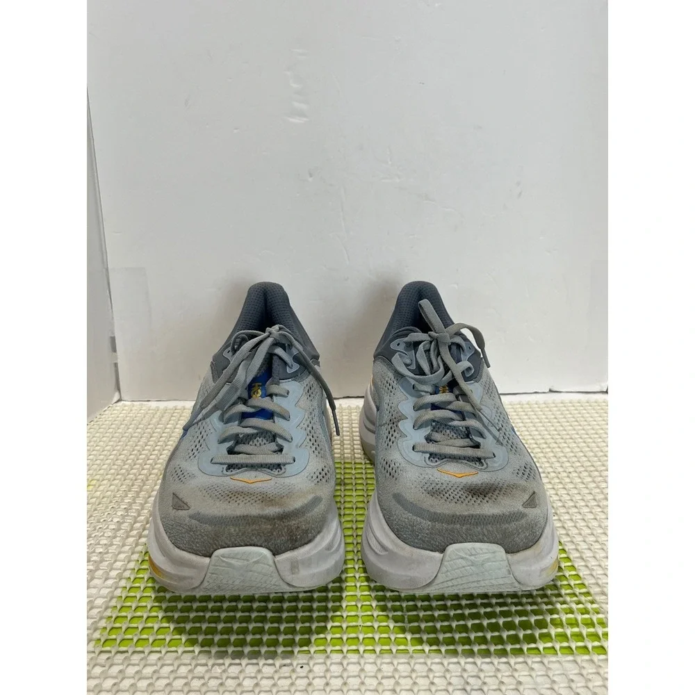 Hoka One One Bondi 9 Running Shoes Men's 11.5 D Blue Gray Orange 1162011